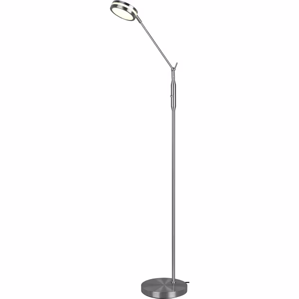 HLW LED LED Floor Lamp 6.5W - Dimmable with Adjustable Color, Matte Nickel & Aluminum HLW LED LED Floor Lamp 6.5W - Dimmable with Adjustable Color, Matte Nickel & Aluminum