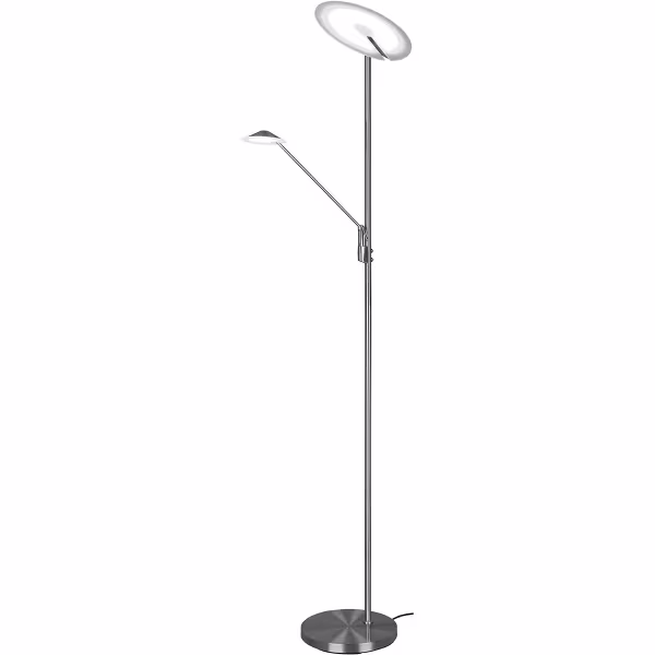 HLW LED Stylish Dimmable LED Floor Lamp 5W with Matte Nickel and Adjustable Color HLW LED Stylish Dimmable LED Floor Lamp 5W with Matte Nickel and Adjustable Color