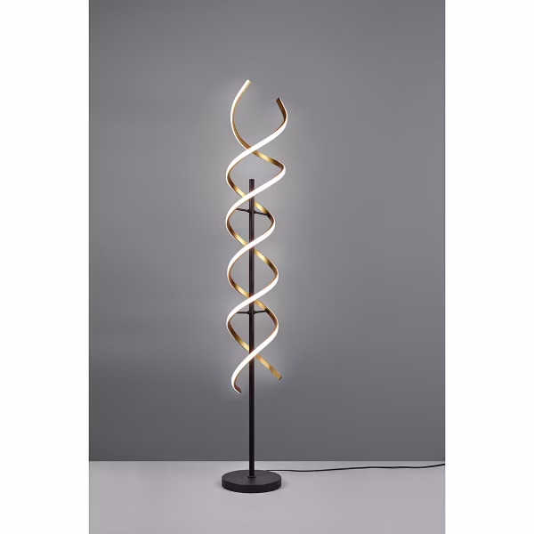 HLW LED LED Floor Lamp 32W - Dimmable & Adjustable Color - Matte Gold Floor Lamp Trion Sarina HLW LED LED Floor Lamp 32W - Dimmable & Adjustable Color - Matte Gold Floor Lamp Trion Sarina