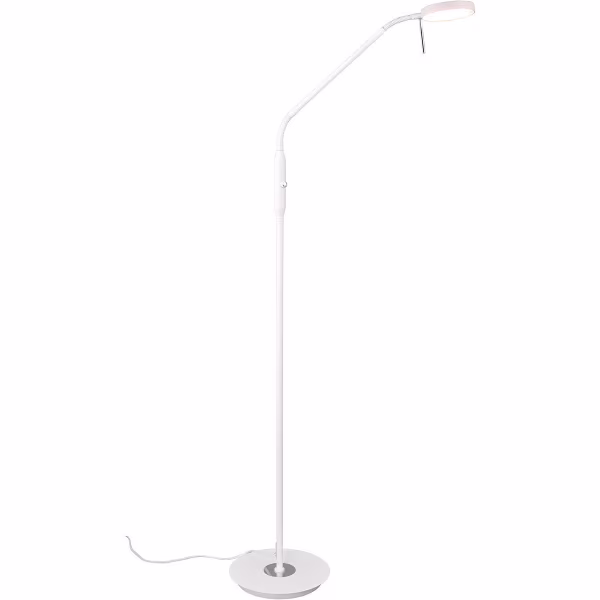HLW LED LED Vloerlamp 12W Dimbaar - Metalen Witte Vloerlamp Trion Amon Met Flexibele Arm HLW LED LED Vloerlamp 12W Dimbaar - Metalen Witte Vloerlamp Trion Amon Met Flexibele Arm