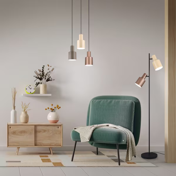 HLW LED LED Vloerlamp Trion Guido - Metalen 2-lichts vloerlamp met IP20 en voetschakelaar HLW LED LED Vloerlamp Trion Guido - Metalen 2-lichts vloerlamp met IP20 en voetschakelaar