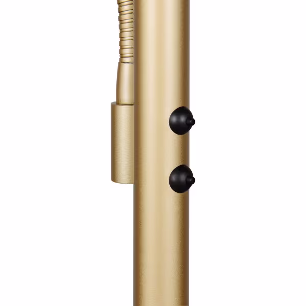 HLW LED Dimbare LED Vloerlamp - Gouden Metalen Vloerlamp met 5W LED en Aanpasbare Kleur HLW LED Dimbare LED Vloerlamp - Gouden Metalen Vloerlamp met 5W LED en Aanpasbare Kleur