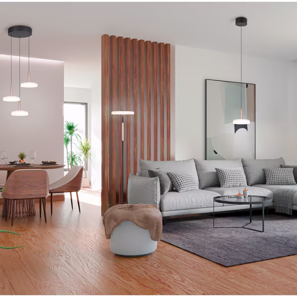 HLW LED LED Vloerlamp Trion Loti - Metalen Vloerlamp 15W LED Warm Wit 2700K-3000K HLW LED LED Vloerlamp Trion Loti - Metalen Vloerlamp 15W LED Warm Wit 2700K-3000K