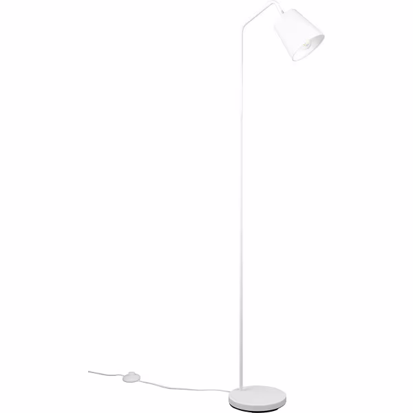 HLW LED LED Floor Lamp Adjustable - Matte White Metal Floor Lamp with E27 Fitting HLW LED LED Floor Lamp Adjustable - Matte White Metal Floor Lamp with E27 Fitting