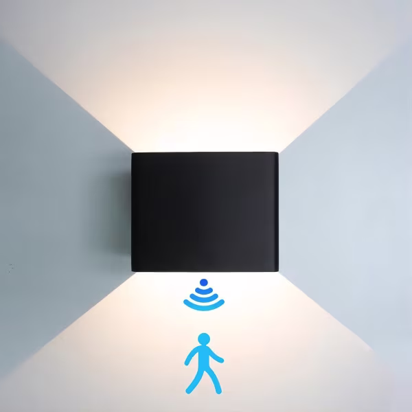 HLW LED Draadloze LED Wandlamp met Bewegingssensor - Warm Wit 2700K - Aluminium & Oplaadbaar HLW LED Draadloze LED Wandlamp met Bewegingssensor - Warm Wit 2700K - Aluminium & Oplaadbaar