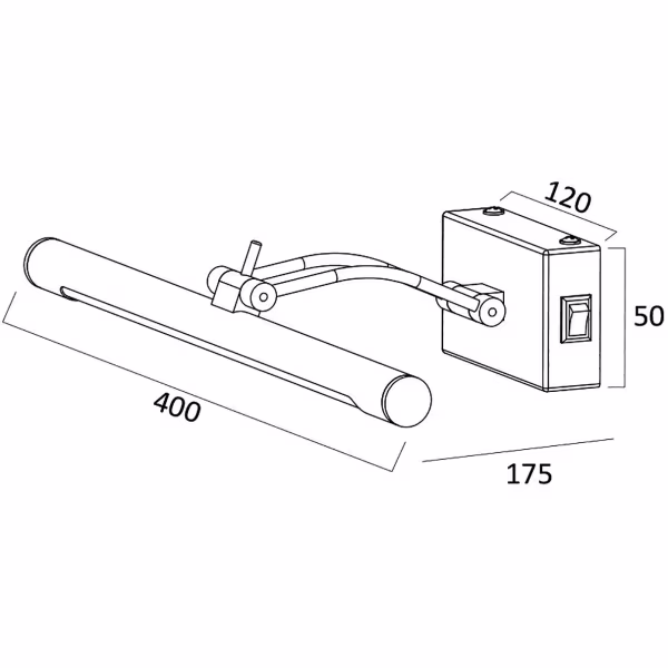 HLW LED LED Schilderijlamp 8W - Verstelbare LED Vloerlamp met Chroom Afwerking HLW LED LED Schilderijlamp 8W - Verstelbare LED Vloerlamp met Chroom Afwerking