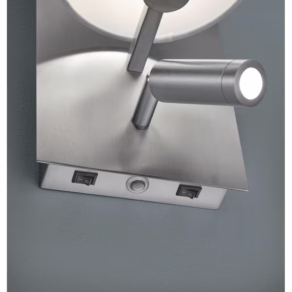 HLW LED LED Wandlamp Trion Marion – 3W LED, Warm Wit 3000K, Mat Nikkel, OSRAM LEDs HLW LED LED Wandlamp Trion Marion – 3W LED, Warm Wit 3000K, Mat Nikkel, OSRAM LEDs