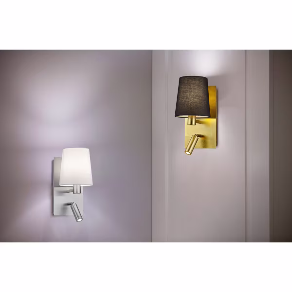 HLW LED LED Wandlamp Mat Goud met 3W LED, Warm Wit 3000K, OSRAM - Trion Marion HLW LED LED Wandlamp Mat Goud met 3W LED, Warm Wit 3000K, OSRAM - Trion Marion