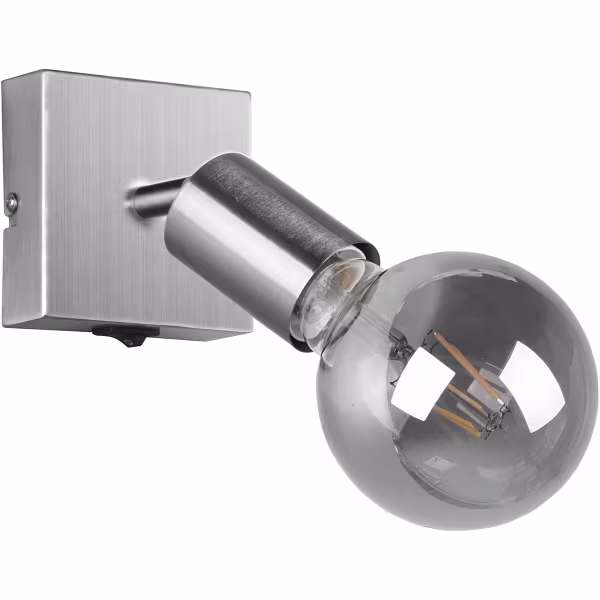 HLW LED LED Wandspot Trion Zuncka - Mat Nikkel Aluminium, E27 Fitting, Ideaal als LED Spot HLW LED LED Wandspot Trion Zuncka - Mat Nikkel Aluminium, E27 Fitting, Ideaal als LED Spot