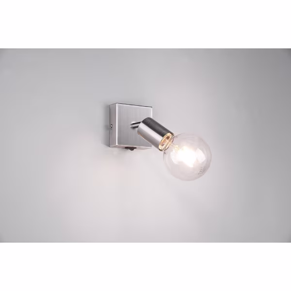 HLW LED LED Wandspot Trion Zuncka - Mat Nikkel Aluminium, E27 Fitting, Ideaal als LED Spot HLW LED LED Wandspot Trion Zuncka - Mat Nikkel Aluminium, E27 Fitting, Ideaal als LED Spot