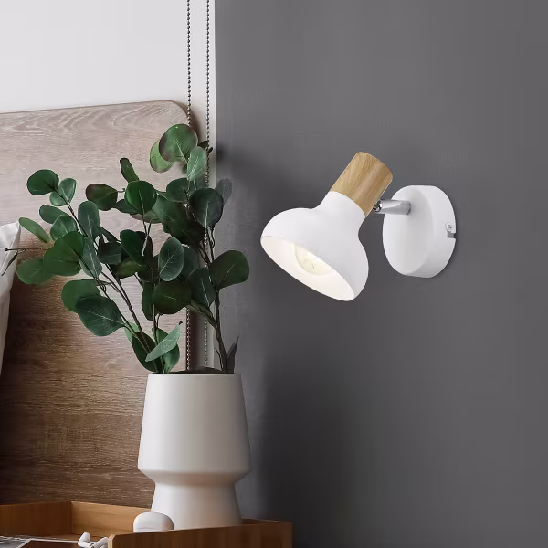 HLW LED LED Wall Spotlight Trion Livori - Metal white spotlight with E14 fitting, ideal for LED lighting HLW LED LED Wall Spotlight Trion Livori - Metal white spotlight with E14 fitting, ideal for LED lighting