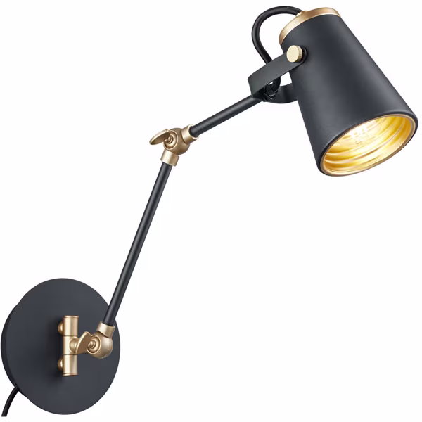 HLW LED LED Wandlamp Mat Zwart - Draaibare LED Vloerlamp met E14 Fitting en Aluminium HLW LED LED Wandlamp Mat Zwart - Draaibare LED Vloerlamp met E14 Fitting en Aluminium