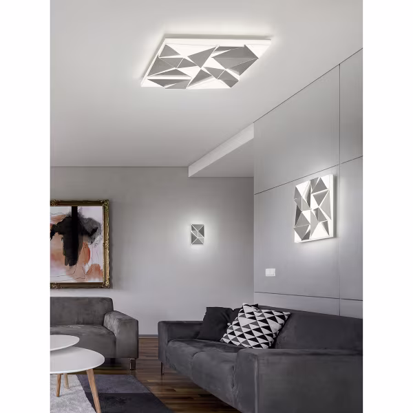 HLW LED LED Wall Lamp 10W - Adjustable Color & Beam Angle, Matte Chrome Aluminum HLW LED LED Wall Lamp 10W - Adjustable Color & Beam Angle, Matte Chrome Aluminum