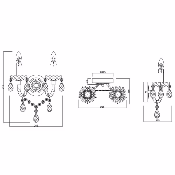HLW LED LED Wandlamp Trion Lucy - Dubbele E14 Fitting, Helder Licht & Aluminium Design HLW LED LED Wandlamp Trion Lucy - Dubbele E14 Fitting, Helder Licht & Aluminium Design