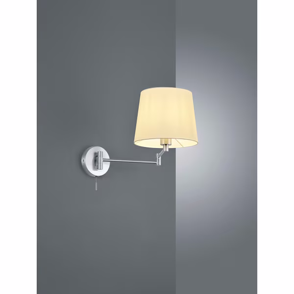 HLW LED LED Wandlamp Trion Dyon - Mat Nikkel, Aluminium, E27 Fitting, Verstelbare Arm HLW LED LED Wandlamp Trion Dyon - Mat Nikkel, Aluminium, E27 Fitting, Verstelbare Arm