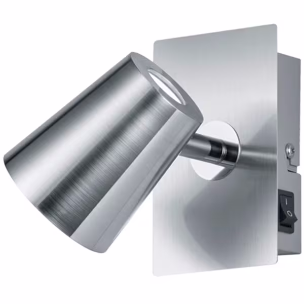 HLW LED LED Wandspot 6W Warm Wit 3000K - Mat Nikkel Aluminium | LED Spot & LED Vloerlamp HLW LED LED Wandspot 6W Warm Wit 3000K - Mat Nikkel Aluminium | LED Spot & LED Vloerlamp