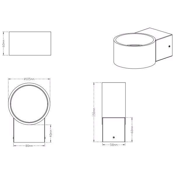 HLW LED LED Wall Lamp Matte White with OSRAM LEDs - 4W Warm White 2700K–3000K, Aluminum HLW LED LED Wall Lamp Matte White with OSRAM LEDs - 4W Warm White 2700K–3000K, Aluminum