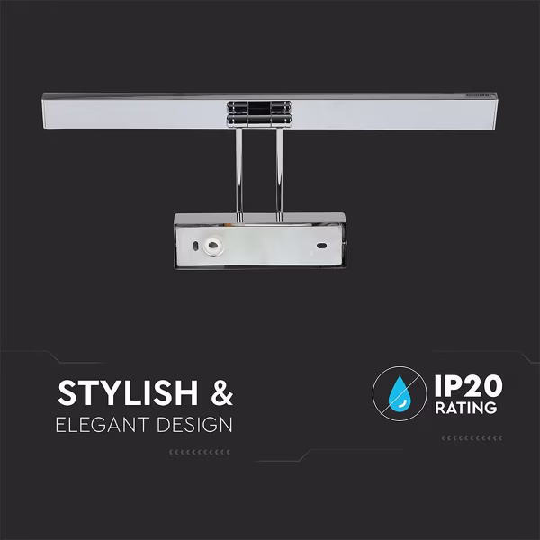 HLW LED LED Floor Lamp 8W with Neutral White Light - White LED Lamp in Matte Chrome Aluminum HLW LED LED Floor Lamp 8W with Neutral White Light - White LED Lamp in Matte Chrome Aluminum