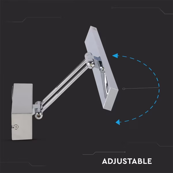 HLW LED LED Floor Lamp 8W with Neutral White Light - White LED Lamp in Matte Chrome Aluminum HLW LED LED Floor Lamp 8W with Neutral White Light - White LED Lamp in Matte Chrome Aluminum