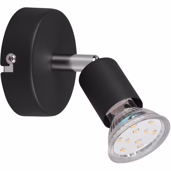 HLW LED LED Wandspot Trion Pamo - Mat Zwart Aluminium - GU10 Fitting, LED Spot HLW LED LED Wandspot Trion Pamo - Mat Zwart Aluminium - GU10 Fitting, LED Spot