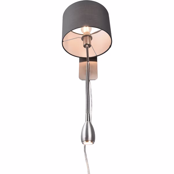 HLW LED LED Wandlamp Mat Grijs met Warm Wit 2700K–3000K, 3W LED & Flexibele Arm HLW LED LED Wandlamp Mat Grijs met Warm Wit 2700K–3000K, 3W LED & Flexibele Arm