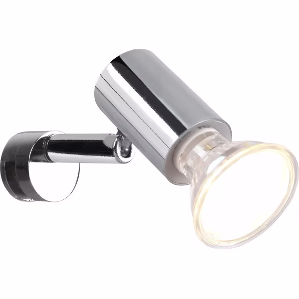 HLW LED LED Wandlamp Trion Loreno - Spatwaterdicht IP44, GU10 Fitting, Glans Chroom HLW LED LED Wandlamp Trion Loreno - Spatwaterdicht IP44, GU10 Fitting, Glans Chroom