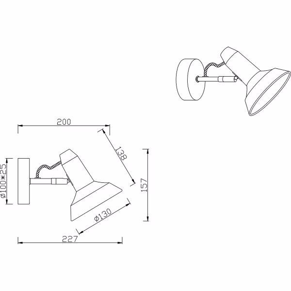 HLW LED LED Wall Spotlight Trion Rollo - Matte White, Aluminum, E14 Fitting, 1-light LED Spotlight HLW LED LED Wall Spotlight Trion Rollo - Matte White, Aluminum, E14 Fitting, 1-light LED Spotlight