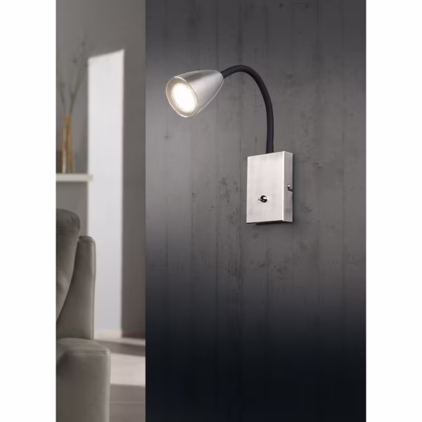 HLW LED Moderne LED Wandspot met GU10 Fitting, Verstelbare Beam Angle & Mat Nikkel Design HLW LED Moderne LED Wandspot met GU10 Fitting, Verstelbare Beam Angle & Mat Nikkel Design