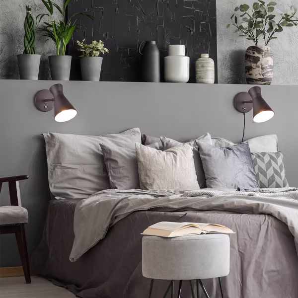 HLW LED Moderne LED Wandlamp Mat Zwart - Metalen Vloerlamp & LED Lamp E27 Fitting HLW LED Moderne LED Wandlamp Mat Zwart - Metalen Vloerlamp & LED Lamp E27 Fitting