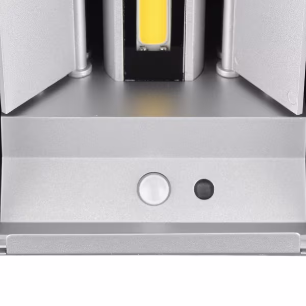 HLW LED LED Wandlamp met Sensor 5W – Warm Wit 3000K – Titaan Metalen Tuinverlichting HLW LED LED Wandlamp met Sensor 5W – Warm Wit 3000K – Titaan Metalen Tuinverlichting