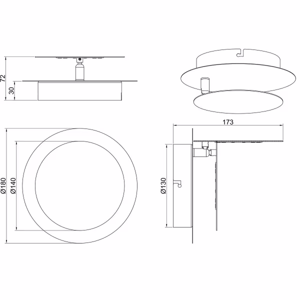 HLW LED LED Wandlamp Trion Marina - Metalen Vloerlamp, Warm Wit 2700K–3000K, 6W LED, Mat Wit HLW LED LED Wandlamp Trion Marina - Metalen Vloerlamp, Warm Wit 2700K–3000K, 6W LED, Mat Wit