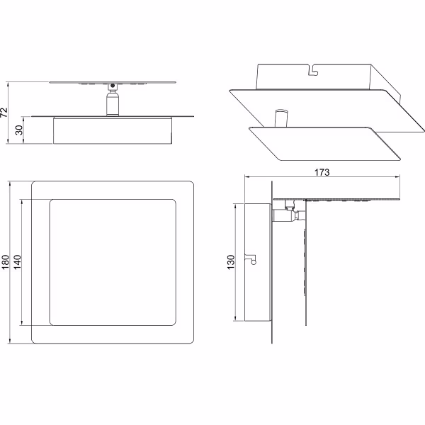 HLW LED LED Wandlamp Mat Wit | 6W LED, Warm Wit 2700K–3000K | Metalen Vloerlamp HLW LED LED Wandlamp Mat Wit | 6W LED, Warm Wit 2700K–3000K | Metalen Vloerlamp