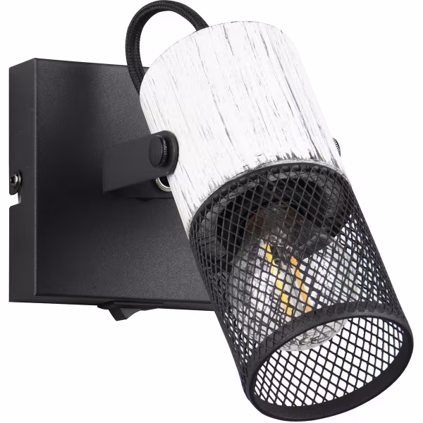 HLW LED LED Wandspot Trion Josh - Zwart Witte Metalen Vloerlamp & LED Spot - E14 Fitting HLW LED LED Wandspot Trion Josh - Zwart Witte Metalen Vloerlamp & LED Spot - E14 Fitting