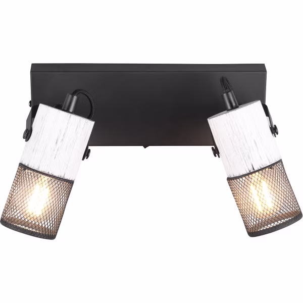 HLW LED LED Wandspot Trion Josh - Moderne Zwarte & Witte Metalen Vloerlamp met E14 Fitting HLW LED LED Wandspot Trion Josh - Moderne Zwarte & Witte Metalen Vloerlamp met E14 Fitting