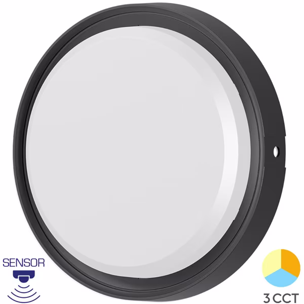 HLW LED Waterdichte LED Wandlamp met Bewegingssensor 18W - Zwart, Koud Wit 6500K HLW LED Waterdichte LED Wandlamp met Bewegingssensor 18W - Zwart, Koud Wit 6500K