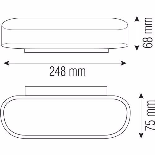 HLW LED LED Wandlamp 6W - Neutraal Wit 4000K, Mat Wit Aluminium, Ovaal Design HLW LED LED Wandlamp 6W - Neutraal Wit 4000K, Mat Wit Aluminium, Ovaal Design