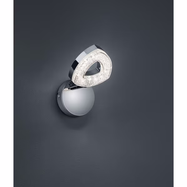 HLW LED LED Wall Spotlight - Matte Chrome Aluminum - 4W LED Spotlight Warm White 2700K–3000K HLW LED LED Wall Spotlight - Matte Chrome Aluminum - 4W LED Spotlight Warm White 2700K–3000K
