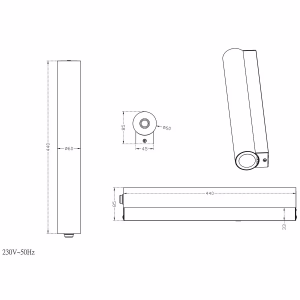 HLW LED LED Wandlamp & Vloerlamp Trion Kalian - 6W, Warm Wit 2700K-3000K, Beam Angle Verstelbaar HLW LED LED Wandlamp & Vloerlamp Trion Kalian - 6W, Warm Wit 2700K-3000K, Beam Angle Verstelbaar