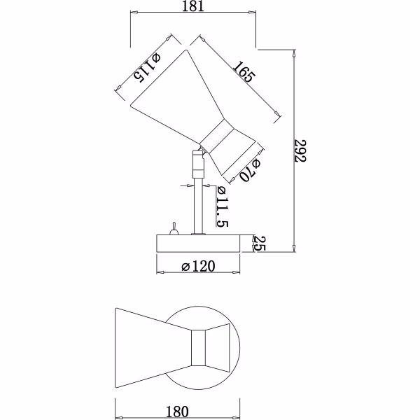 HLW LED LED Wandlamp Mat Nikkel - Duurzame Metalen Vloerlamp met E27 Fitting HLW LED LED Wandlamp Mat Nikkel - Duurzame Metalen Vloerlamp met E27 Fitting