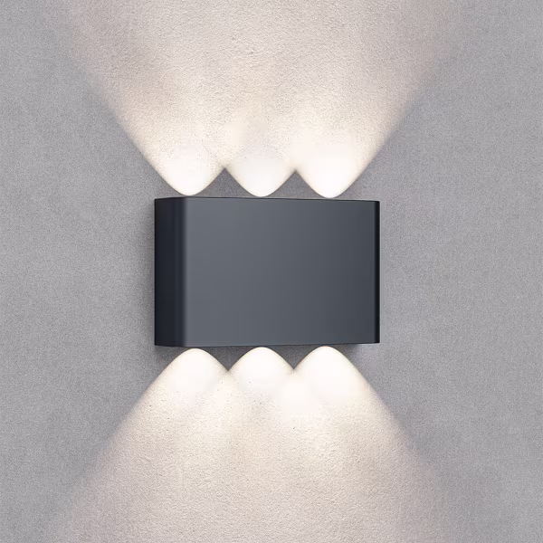 HLW LED LED Wandlamp 6W IP65 Waterdicht - Zwarte & Witte Vloerlamp, Verstelbare Beam Angle, Koud Wit 6000K HLW LED LED Wandlamp 6W IP65 Waterdicht - Zwarte & Witte Vloerlamp, Verstelbare Beam Angle, Koud Wit 6000K