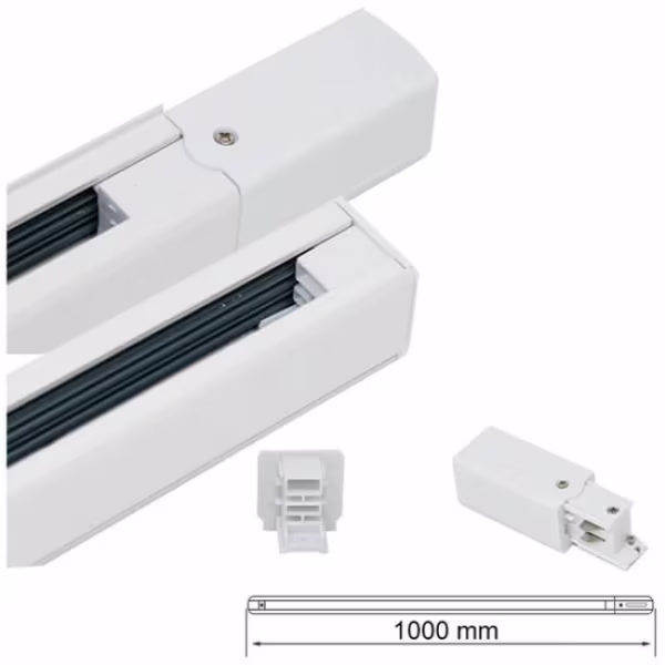 HLW LED Spanningsrail Prixa 3 Fase Wit Aluminium - Ideaal voor LED Lamp & Opbouw LED Downlight HLW LED Spanningsrail Prixa 3 Fase Wit Aluminium - Ideaal voor LED Lamp & Opbouw LED Downlight
