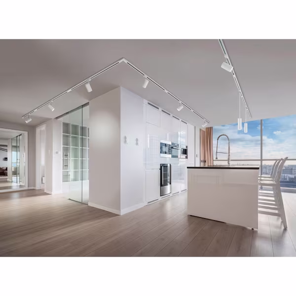 HLW LED Witte Vloerlamp Spanningsrail Trion Dual 2 Fase - Opbouw LED Downlight 0.5m HLW LED Witte Vloerlamp Spanningsrail Trion Dual 2 Fase - Opbouw LED Downlight 0.5m