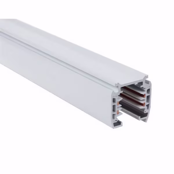 HLW LED Prixa 3-phase surface-mounted voltage rail, aluminum, white, 2 meters, ideal for LED lamps and downlights HLW LED Prixa 3-phase surface-mounted voltage rail, aluminum, white, 2 meters, ideal for LED lamps and downlights