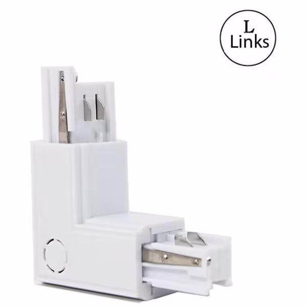 HLW LED Spanningsrail Doorverbinder Wit - 3 Fase Hoek L Koppeling Links met Beam Angle verstelbaar HLW LED Spanningsrail Doorverbinder Wit - 3 Fase Hoek L Koppeling Links met Beam Angle verstelbaar