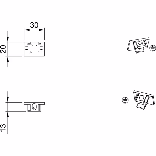 HLW LED Spanningsrail Eindkap 2 Stuks Mat Titaan – Trion Dual 2 Fase voor LED lamp HLW LED Spanningsrail Eindkap 2 Stuks Mat Titaan – Trion Dual 2 Fase voor LED lamp