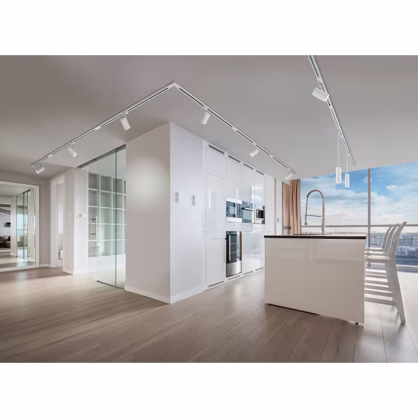 HLW LED Power Rail Connector Pendant Lamp - 2-Phase LED Lamp Adapter Matte Titanium HLW LED Power Rail Connector Pendant Lamp - 2-Phase LED Lamp Adapter Matte Titanium