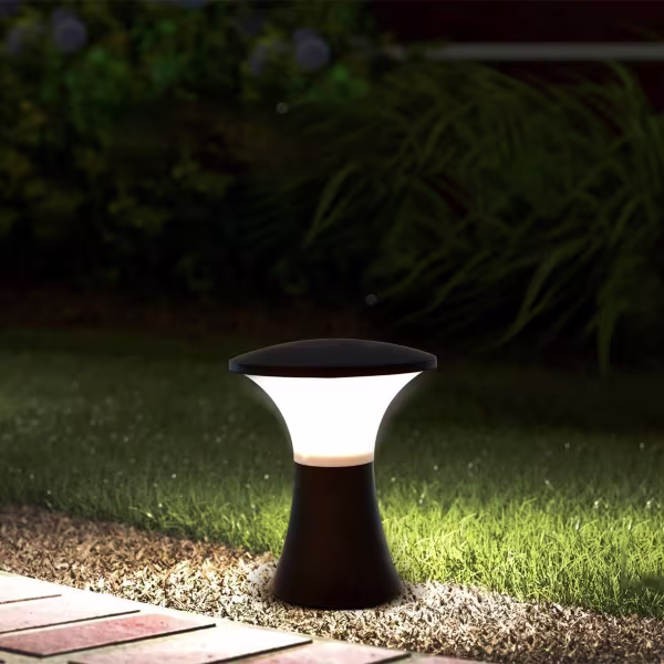 HLW LED Staande Buitenlamp - Sokkellamp - Papatyana 1 - E27 Fitting - Rond - Zwart HLW LED Staande Buitenlamp - Sokkellamp - Papatyana 1 - E27 Fitting - Rond - Zwart