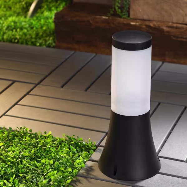 HLW LED Staande Buitenlamp - Sokkellamp - Orkidera 1 - E27 Fitting - Rond - Zwart HLW LED Staande Buitenlamp - Sokkellamp - Orkidera 1 - E27 Fitting - Rond - Zwart