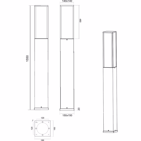 HLW LED LED Tuinverlichting - Staande Buitenlamp - Trion Ficco XL - 15W - Warm Wit 3000K - Rechthoek - Mat Antraciet - Aluminium HLW LED LED Tuinverlichting - Staande Buitenlamp - Trion Ficco XL - 15W - Warm Wit 3000K - Rechthoek - Mat Antraciet - Aluminium