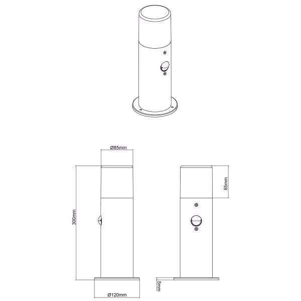 HLW LED LED Tuinverlichting met Bewegingssensor - Staand Buitenlamp - Trion Hosina - E27 Fitting - Spatwaterdicht IP44 - Mat Antraciet - Aluminium HLW LED LED Tuinverlichting met Bewegingssensor - Staand Buitenlamp - Trion Hosina - E27 Fitting - Spatwaterdicht IP44 - Mat Antraciet - Aluminium